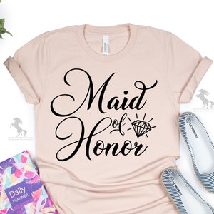 Maid of Honor Shirt, Wedding Shirt, Bridal Shirt, Bridal Party Tee, Wedding Party Shirt, Funny Quotes Shirt, Wedding Gift Tee