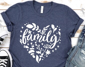 Family Floral Hart Shirt, Family Love Shirt, Family Over Everything Tee, Family Shirt, Funny Shirt, Cute Family Shirt, Family Gift Shirt