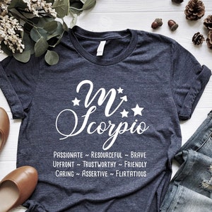 Scorpio Zodiac Shirt, Scorpio Gift, Scorpio Horoscope Shirt, Scorpio Astrology Shirt, Scorpio Sign Shirt, Zodiac Shirt