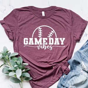 Game Day Vibes Shirt,  Baseball Game Day Vibes, Game Day Shirt, Baseball Lover Shirt, Baseball Shirt, Baseball Gift Shirt, Baseball Girl Tee