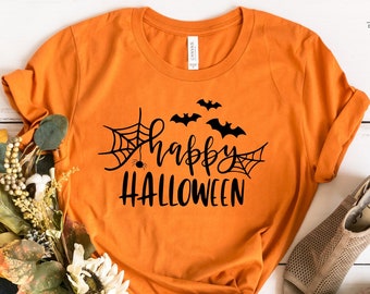 Camiseta de Halloween, camiseta de Halloween, camiseta divertida de Halloween, camiseta de Halloween con murciélago, regalo de Halloween, camiseta linda de Halloween, camiseta espeluznante