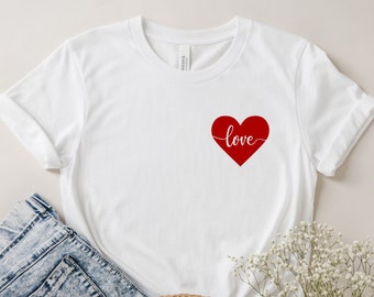 Love Shirt, Heart Shaped Love Shirt, Happy Valentine's Day Shirt,Valentine's Day Shirt,Valentine's Shirt,Valentines Day Gift,Gift For Her
