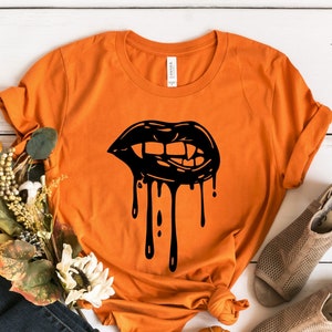 Vampire Lips Tee, Halloween Vampire Shirt, Vampire Shirt, Vampire Teeth Shirt, Women Halloween Shirt, Halloween Party, Vampire Bite Shirt