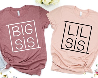 Big Sister Shirt, Little Sister Shirt, Lil Sister Shirt, Pregnancy Announcement, Matching Sibling Shirt, , Big and Lil Sis Shirt, Family Tee