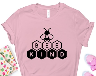 Camiseta "Bee Kind", camiseta "Bondad", camiseta "Be Kind", camiseta "Be Kind", camiseta "Be Nice", camiseta "Bondad", camiseta inspiradora, camiseta "Miel de abeja", regalo para ella
