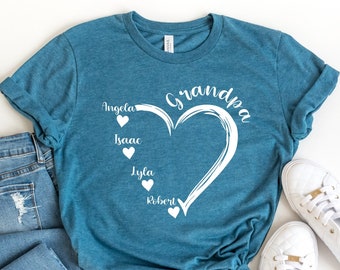 Personalized Family Shirt, Family Heart Shirt, Family Shirt, Kids Name Shirt, Mother's Day Shirt, Custom Family Shirt, Family Gift Shirt