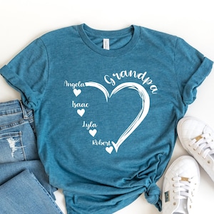 Personalized Family Shirt, Family Heart Shirt, Family Shirt, Kids Name Shirt, Mother&#39;s Day Shirt, Custom Family Shirt, Family Gift Shirt