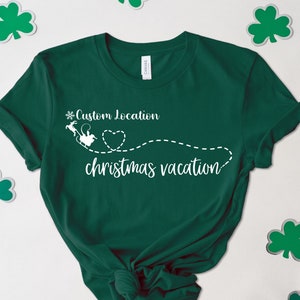 Personalized Christmas Vacation Shirt, Custom Text Destination, Christmas Santa Shirt, Christmas Girls Trip,Christmas Travel,Family Vacation