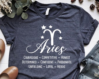 Widder Sternzeichen Shirt, Widder Geschenk, Widder Horoskop Shirt, Aries Astrologie Shirt, Widder Zeichen Shirt, Sternzeichen Shirt
