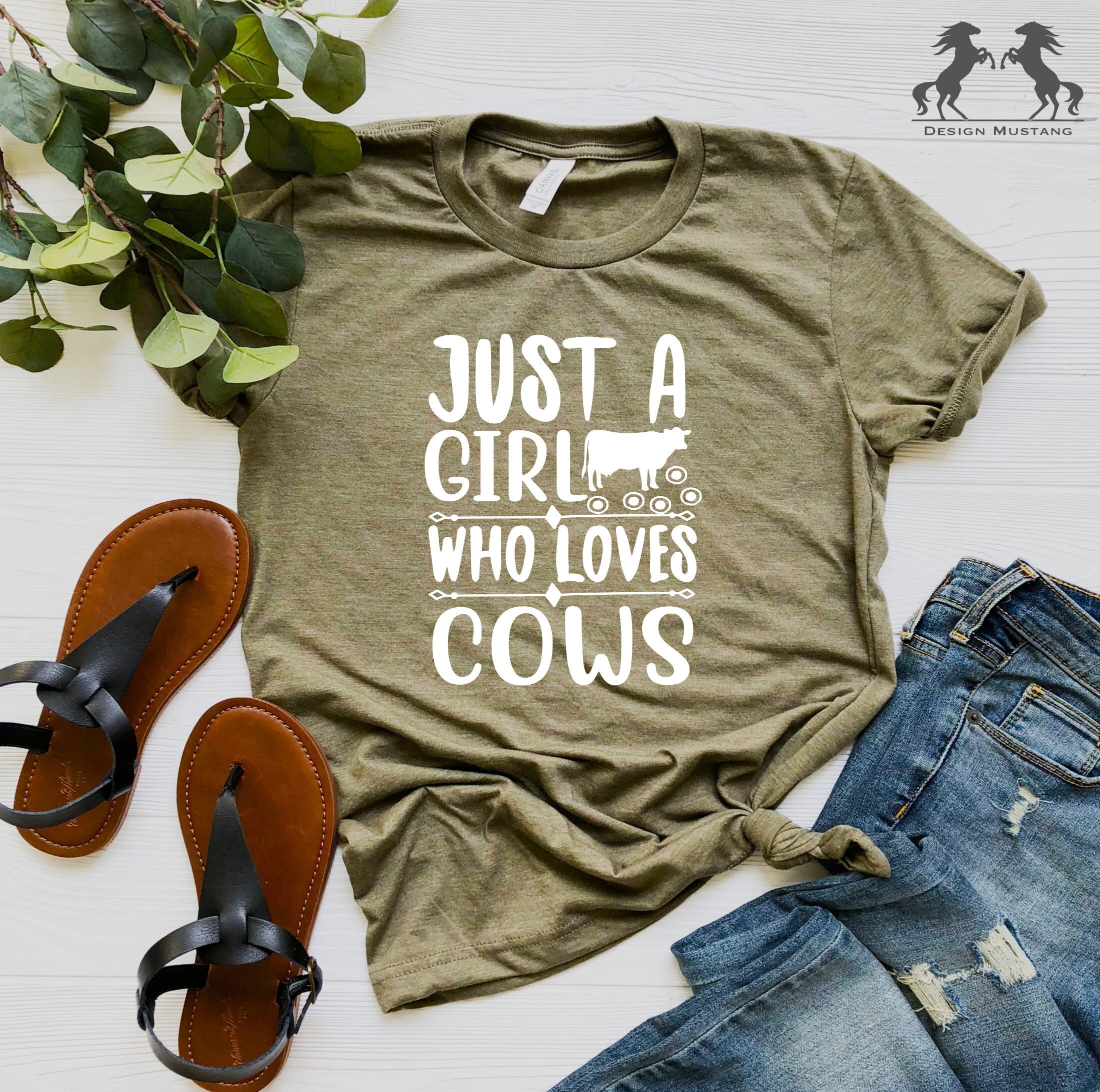 Cows T Shirt Cow Tshirt Just A Girl Who Loves Cows Tee Gift Cows T Shirt Cow Tshirt Just A Girl Who Loves Cows Tee Gift