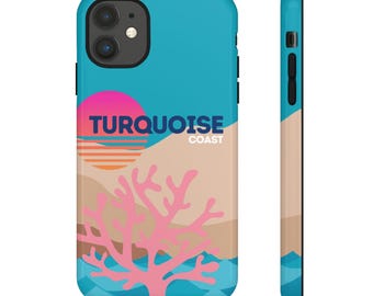 Turquoise Coast Tough Phone Case | Coastal Phone Case |  Summer Vibes | Beach Lover Gift | Ocean-Inspired Accessories