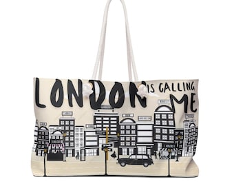 Bolsa de viagem grande com vista para o London Cityscape Weekender