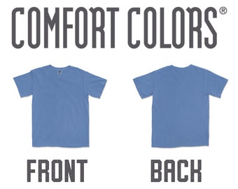 Comfort Colors Mockup 1717 (PNG DIGITAL DOWNLOAD) Front and Back - Flo Blue
