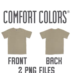 Komfort Farben Mockup 1717 (PNG DIGITAL DOWNLOAD) vorne und hinten - khaki