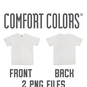 KomfortFarben Mockup 1717 (PNG DIGITAL DOWNLOAD) Vorne und Rückseite - Weiß