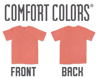 Comfort Colors Mockup 1717 (PNG DIGITAL DOWNLOAD) Front and Back - Bright Salmon