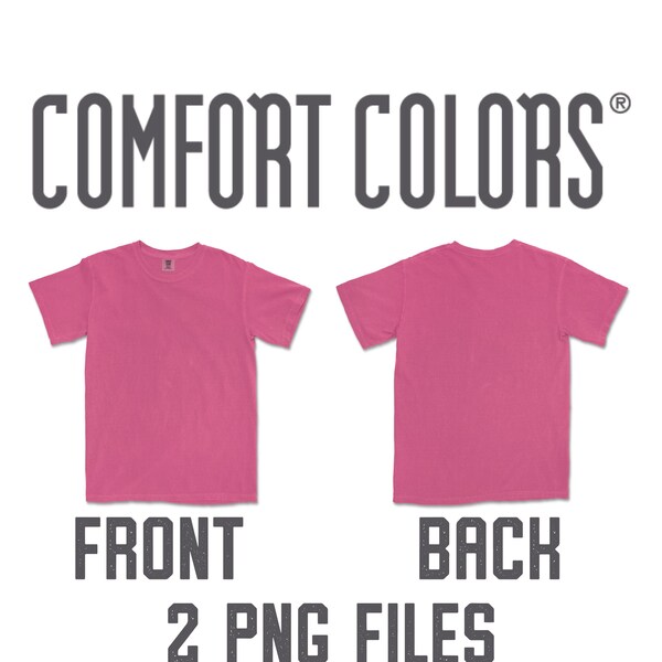 Comfort Colors Mockup 1717 (PNG DIGITAL DOWNLOAD) Front and Back - Heliconia