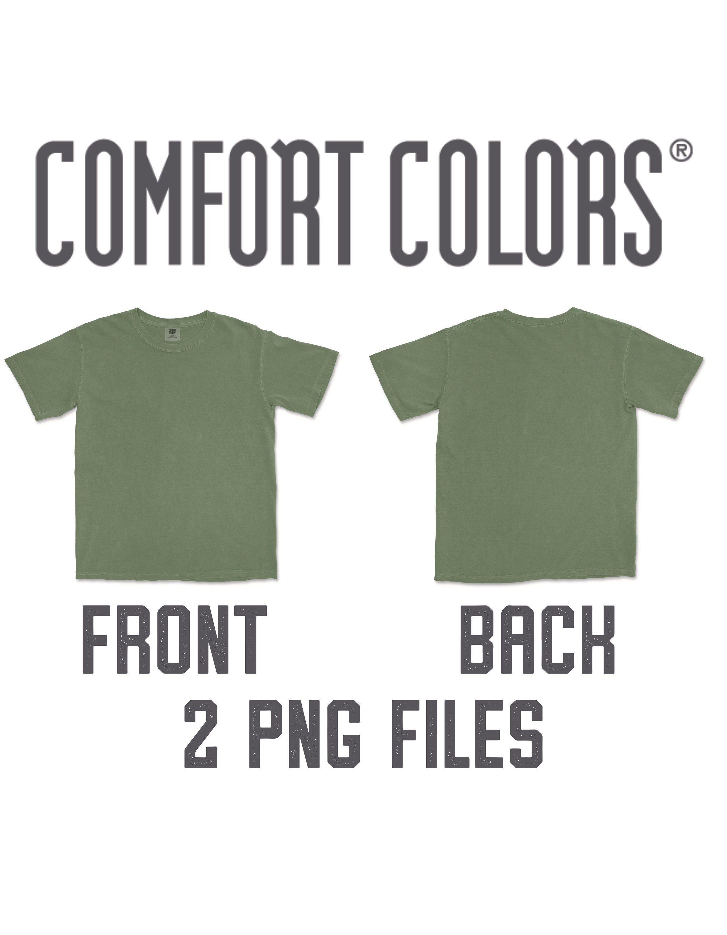 Comfort Colors Mockup 1717 (PNG DIGITAL DOWNLOAD) Front and Back - Moss