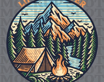 Mountains design, camping design, outdoors design, Digital Download