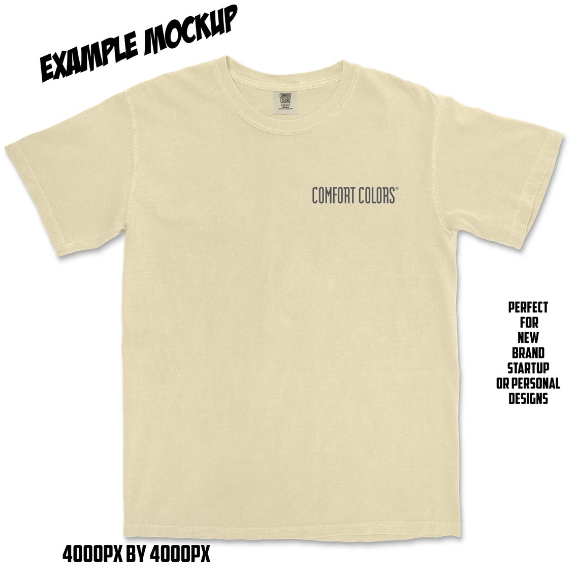 Comfort Colors Mockup 1717 PNG DIGITAL DOWNLOAD Front and Back Denim