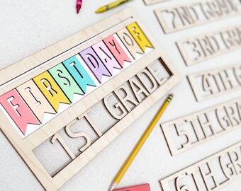 First day/last day of school sign,Back to school sign,Interchangeable school sign,