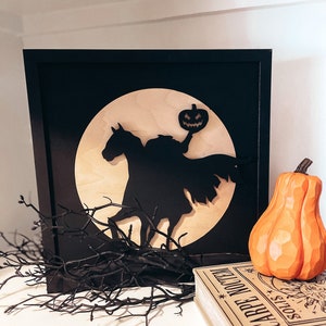Halloween Decor, Spooky Decorations, Headless horseman, Sleepy Hollow decor,Coffee Bar Halloween Decor, Wooden Sign,Halloween Sign,