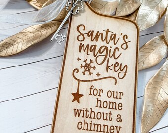 Santa’s magic key, Christmas gift, Kids Christmas box filler, Christmas magic key for home without chimney