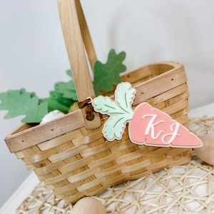Custom Easter Name Tag, Easter Basket Stuffers,Easter Gifts for Kids,Personalized acrylic carrot tag