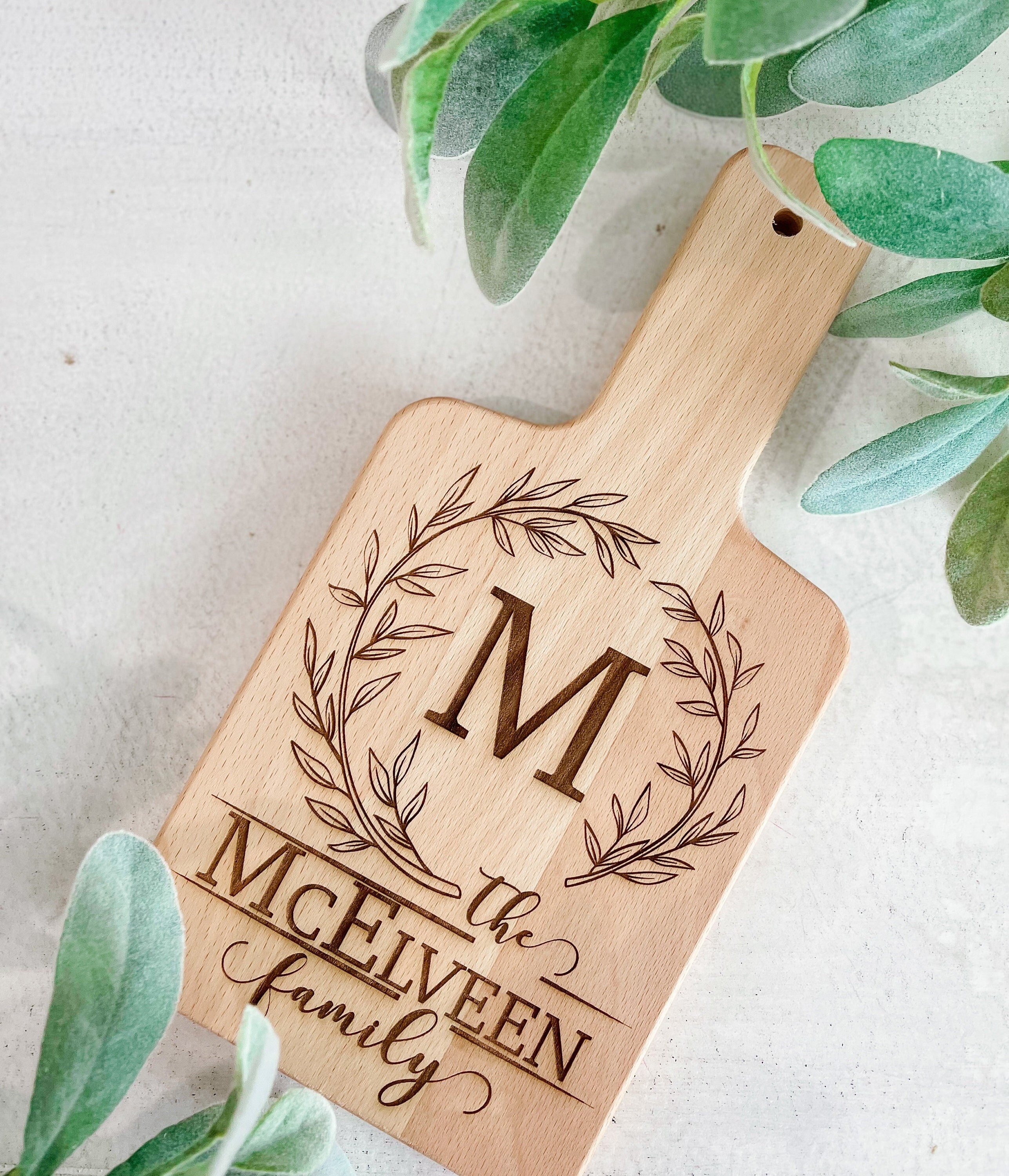 Personalized Kitchen Monogram cutting board Custom engraved - Inspire Uplift