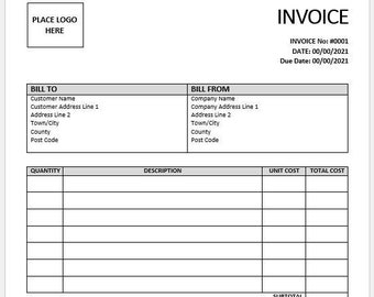 Downloadable Invoice Template For Business Use On Microsoft Word - Printable - Simple, Easy Invoice Template Design