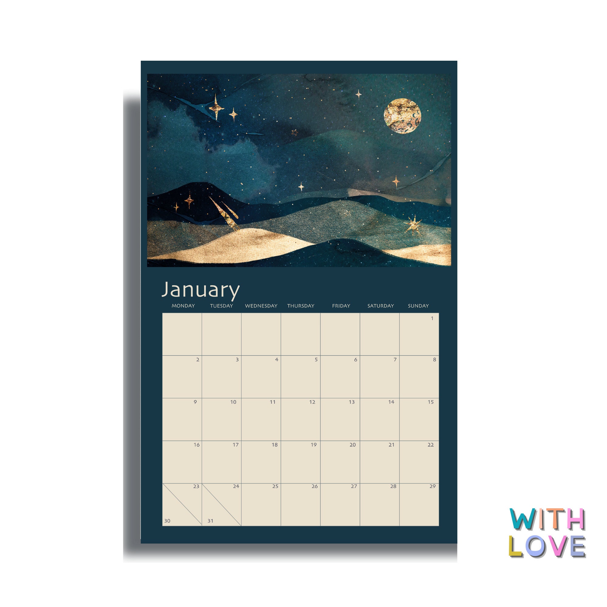 2023 Cosmic Space Calendar 11 X 16.5 Hanging Wall Calendar - Etsy