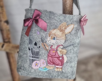 Borduurbestand Bunny Artist / Rabbit Easter Bunny Artist