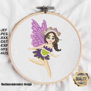 Embroidery Fairy / Stickdatei Fee/ Embroidery Design Pattern fairy Motif, design, INSTANT DOWNLOAD
