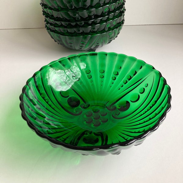 Green Glass Bowl - Etsy