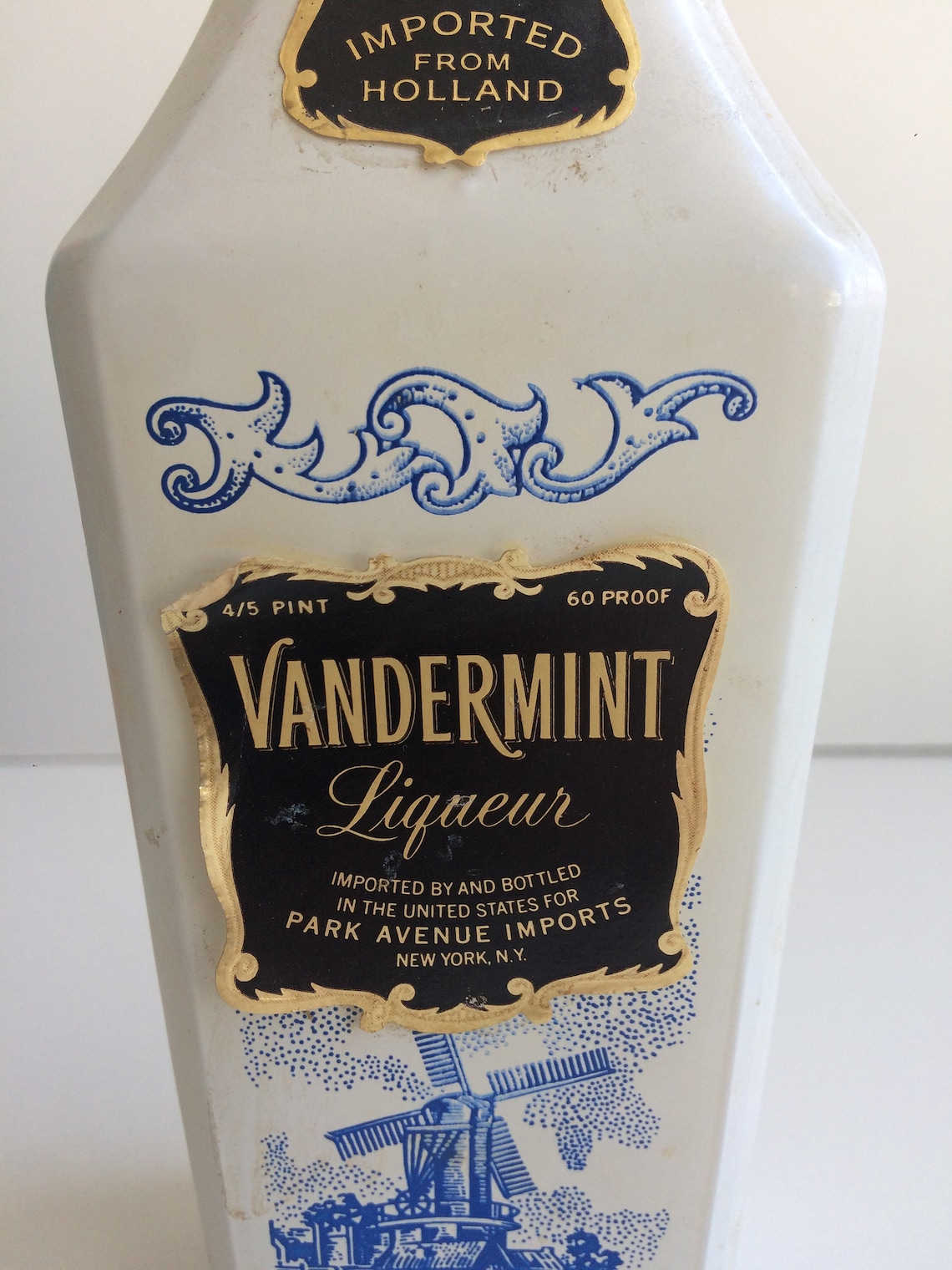 Vintage 1960's Vandermint Liqueur Bottle Vintage Liquor Etsy