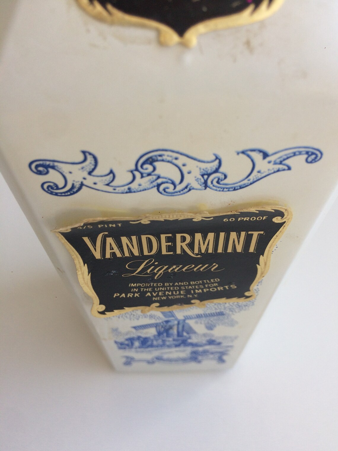 Vintage 1960's Vandermint Liqueur Bottle Vintage Liquor Etsy