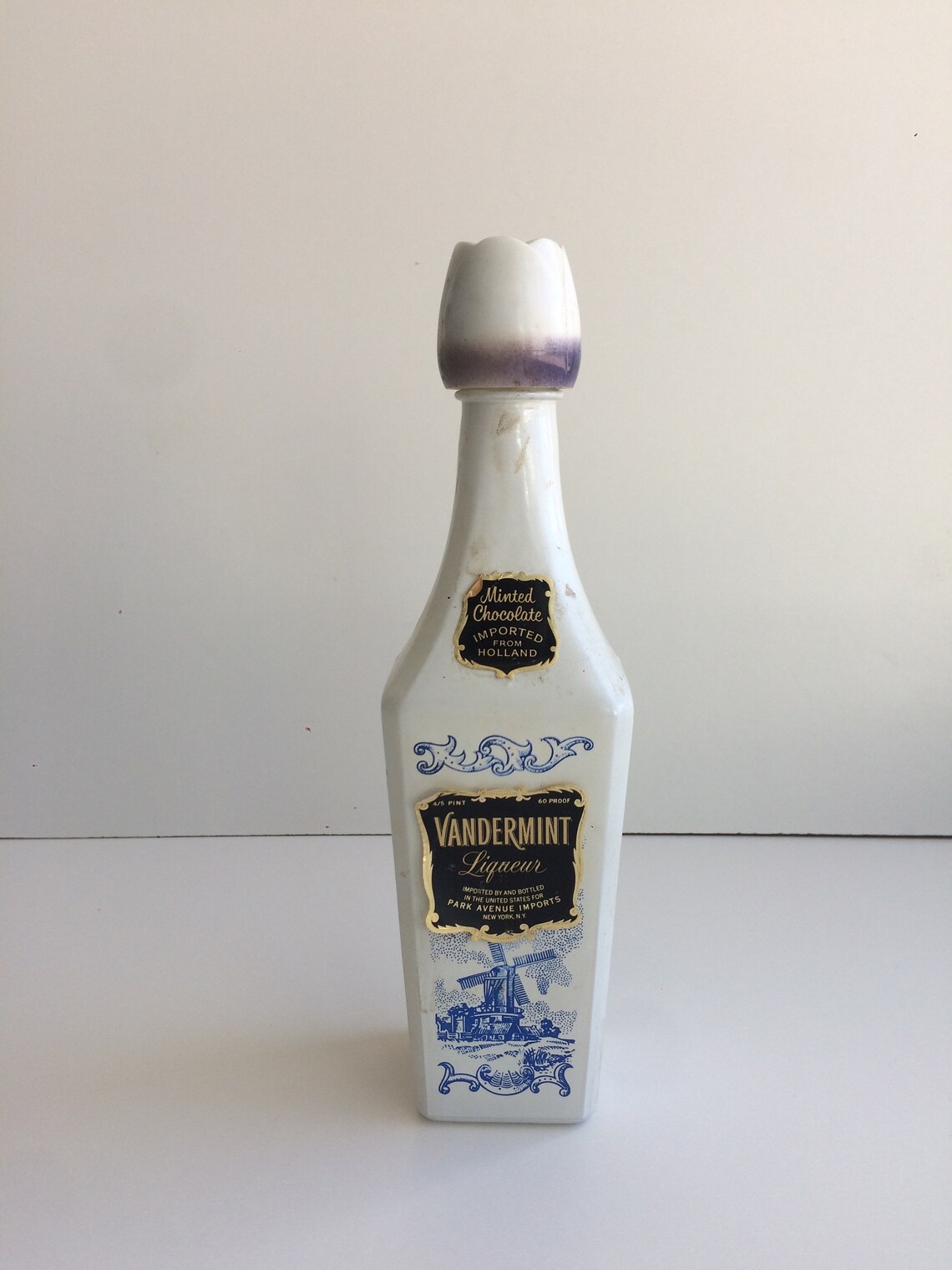 Vintage 1960's Vandermint Liqueur Bottle Vintage Liquor Etsy