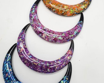Two Tone Confetti Series Moon Hair Forks