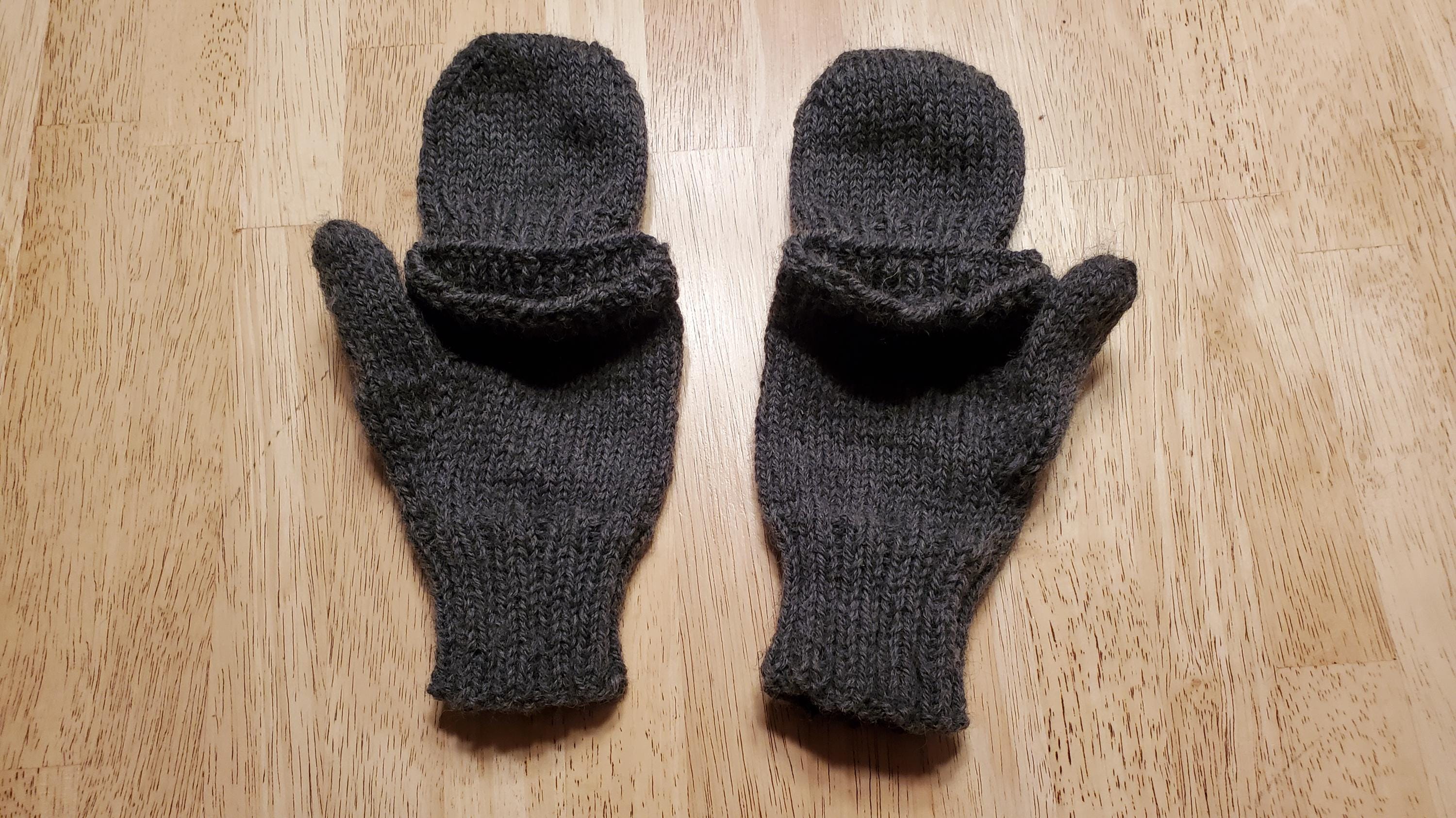 Flip-top Fingerless Mitten Pattern for Men (updated for 2025). Pattern ...