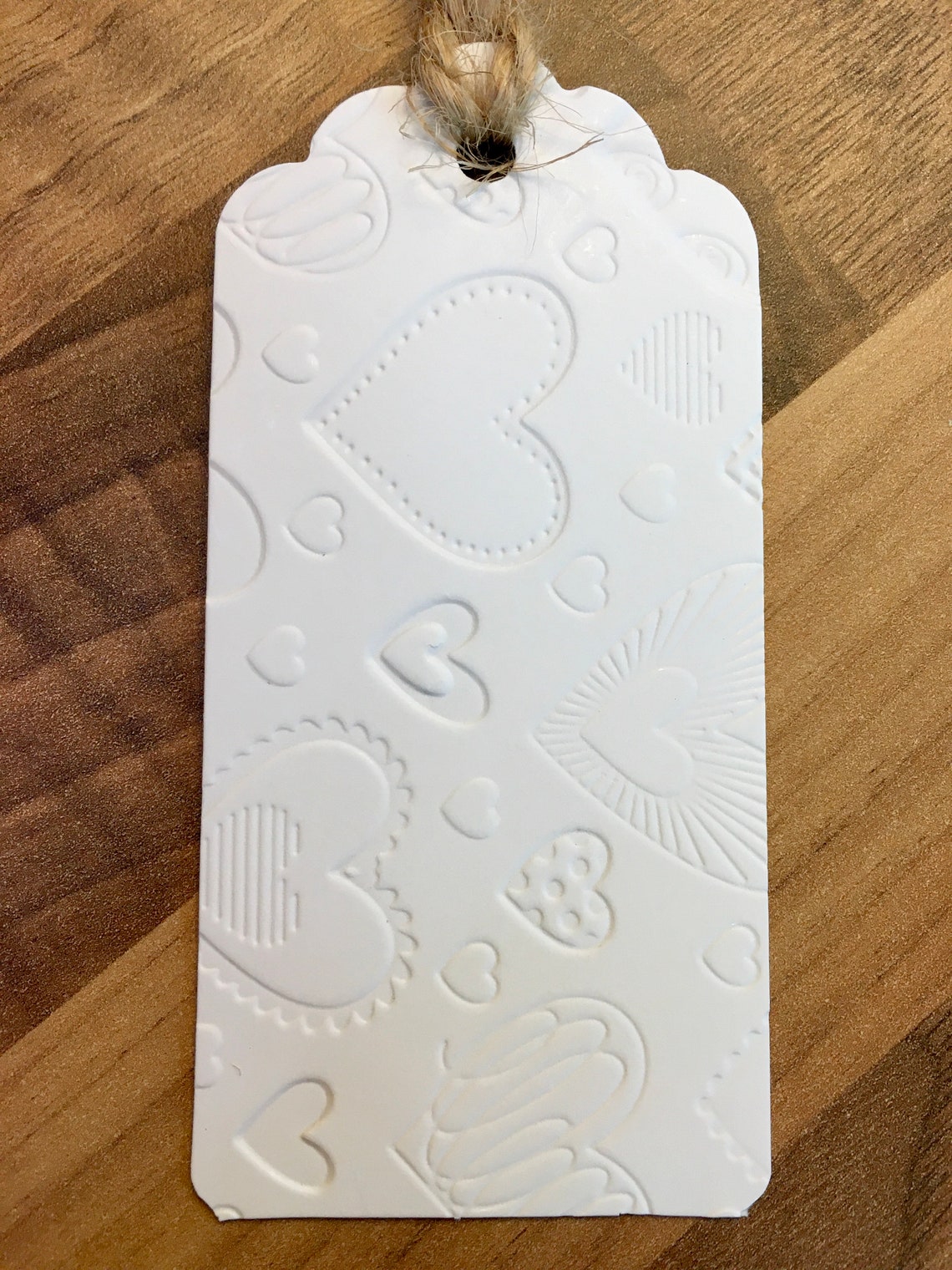 EMBOSSED GIFT TAGS Pack of 10 Handmade Gift Tags Choice of Etsy