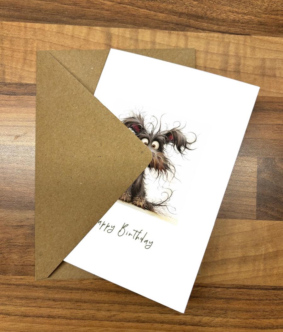 Funny Messy Dog Birthday Card Pack: Watercolour Style Handmade Greeting ...