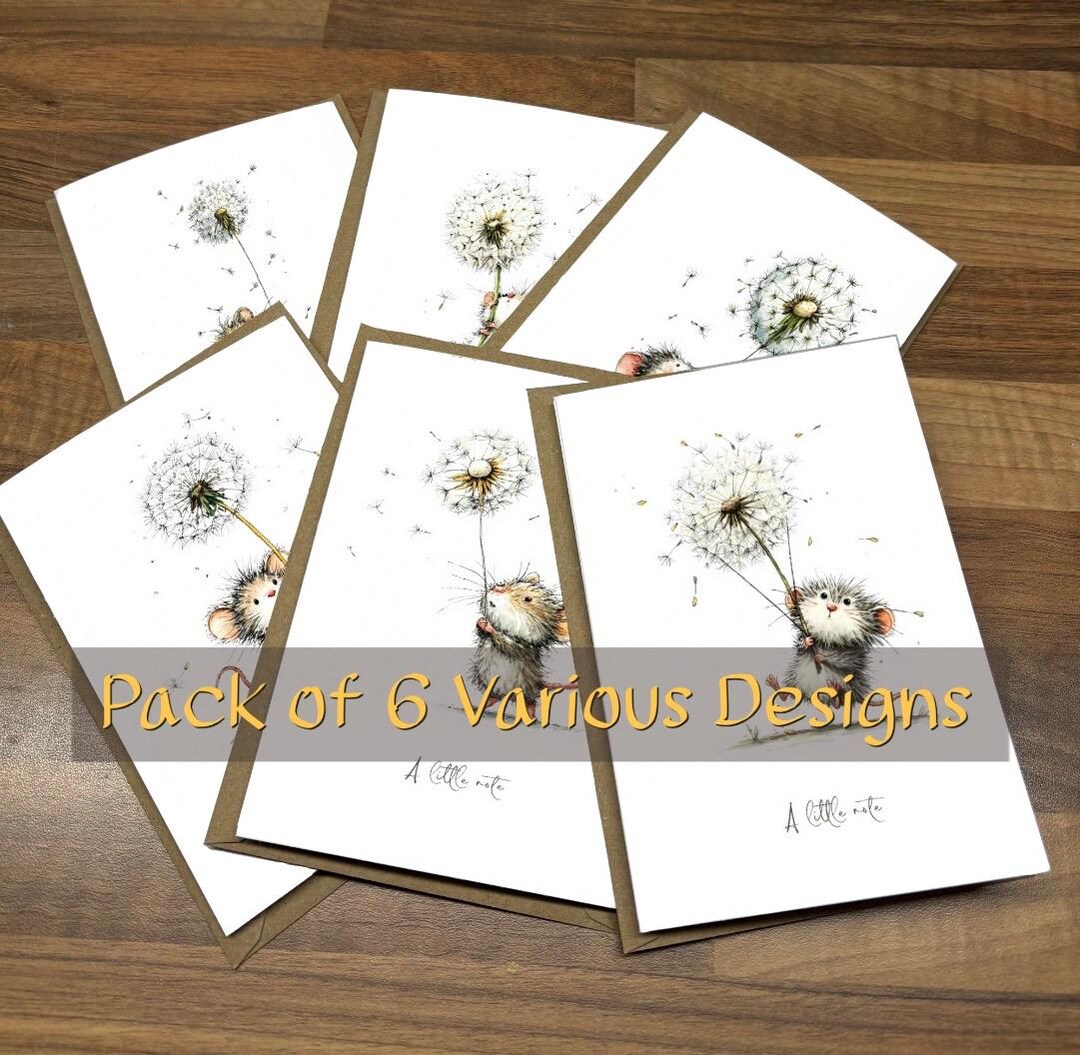 Designs For Notelets Personalised Mice Notelets, 6 Different Designs, Sweet Mouse and ...