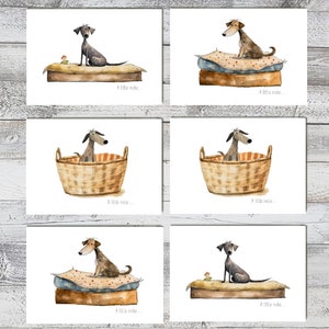 Blank Notelet Pack Funny Watercolour Dog Illustrations Varied Designs Multipack of 6 Handmade Greeting Cards Dog Lover Cards A Little Note…