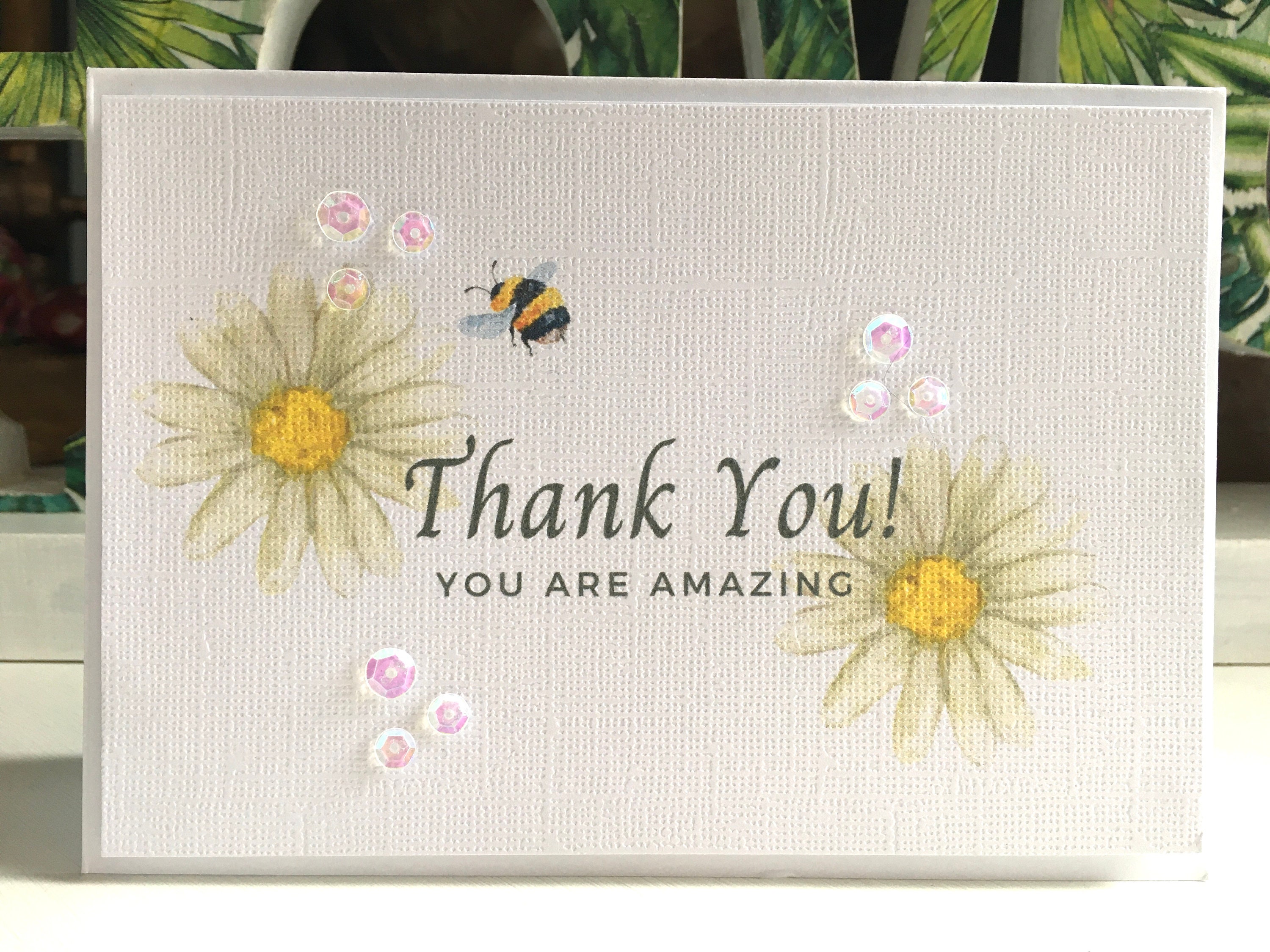 Personalised Thank You Card Printed on Textured Card for Him Etsy
