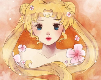 Moon Girl (Sailor Moon) Art Print