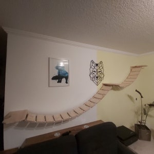 MediKratz wall park for cats / catwalk / cat furniture / cat stairs / cat steps / natural