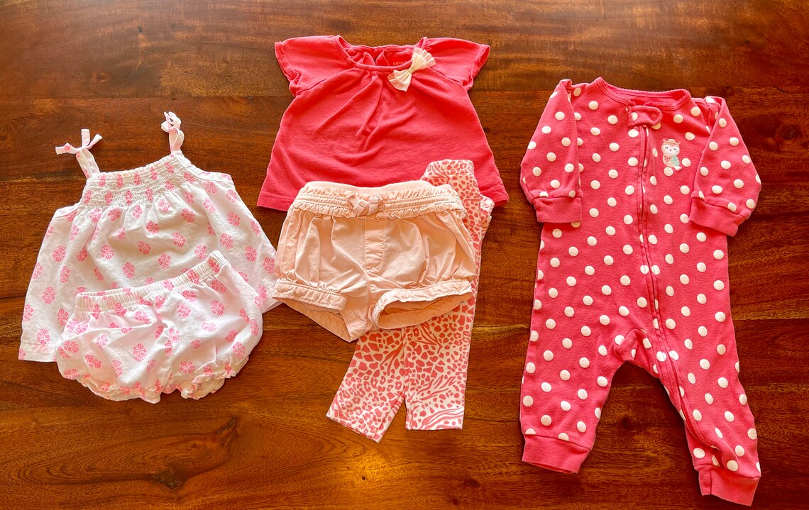 3 month pink and mint baby clothes baby clothing summer Etsy