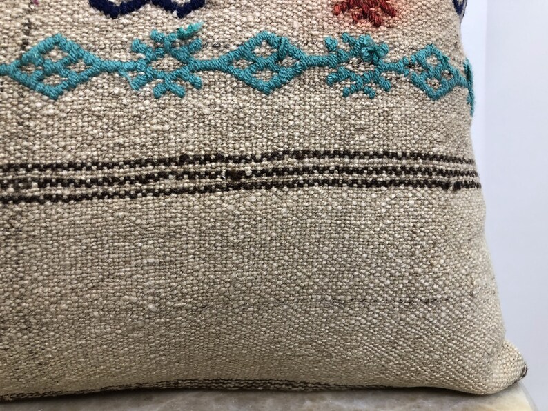 tribal kilim pillow sofa pillow lumbar kilim pillow anatolian klim pillow 16x24 turkish kilim pillow cushion cover floor pillow