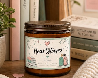 Heartstopper Soy Candle: Lime Coconut Vanilla Scent, LGBTQ Inspired Homage