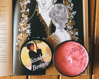 Elizabeth Bennet scented soy candle| Pride and Prejudice inspired candle, Valentine's day gift, pure handmade soy candle